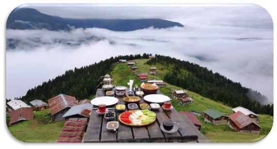 Breakfast in Pokut highland is a must experience!